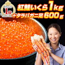 紅鮭いくら 500g ＋ タラバガニ 足 600g | 紅鮭イクラ醤油漬け いくら イクラ 醤油いくら 醤油イクラ アメリカ グルメ いくら シャケイクラ おにぎり 高級おにぎり お取り寄せ お取り寄せギフト いくら丼 イクラ丼 タラバガニ 詰め合わせ ギフト 一押し 花見 お花見 BBQ