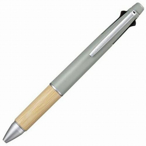 ジェットストリーム 4＋1 竹製グリップ バンブー0.5mm 多機能ボールペン MSXE5200B5.52 セージ 三菱鉛筆（Z）