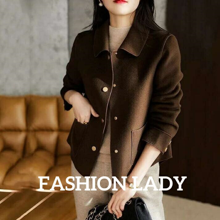 レディースジャケット ショートジャケット 秋冬 新着 着痩せ 無地 エレガント 上品 きれいめ 3色 シングルブレスト 折り襟 ロングスリーブ 高級感 通勤お出かけ 宴会 お呼ばれ 同窓会 カジュアル 20代30代40代 S M L XL XXL