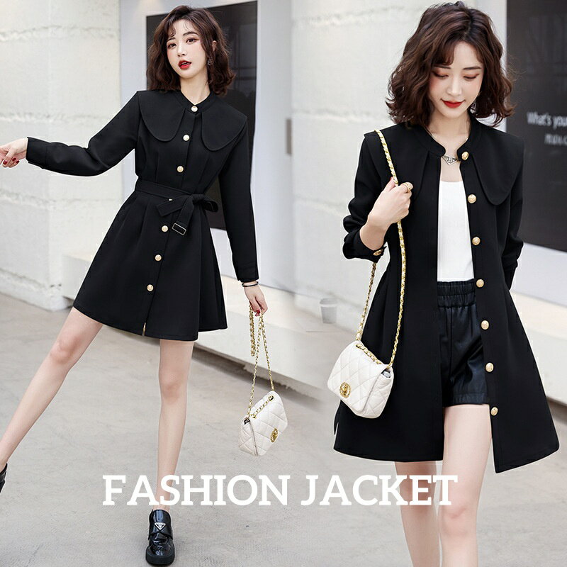 レディースジャケット ミドル丈ジャケット 上品 きれいめ 小柄 着痩せ 2色 無地 エレガント 春秋 シングルブレスト 高級感 通学 通勤 お出かけ パーティー お呼ばれ 韓国風 同窓会 カジュアルジャケット 20代30代40代 S M L XL