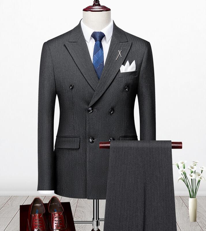 メンズスーツ スリーピーススーツ かっこいい 高品質 スーツ3点セット ジャケット ベスト パンツ 無地 4色 送料無料 紳士服 フォマール おしゃれ 通勤 ダブルブレスト 2つボタン 20代 30代 40代 50代 S M L XL XXL XXXL XXXXL 5XL