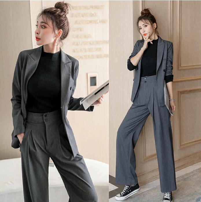 「送料無料」レディーススーツ 2点セット 上下セット 女性 長袖 ダブルボタンスーツ オフィス ビジネス セレモニーフォーマル スリム パーティー スーツ 結婚...