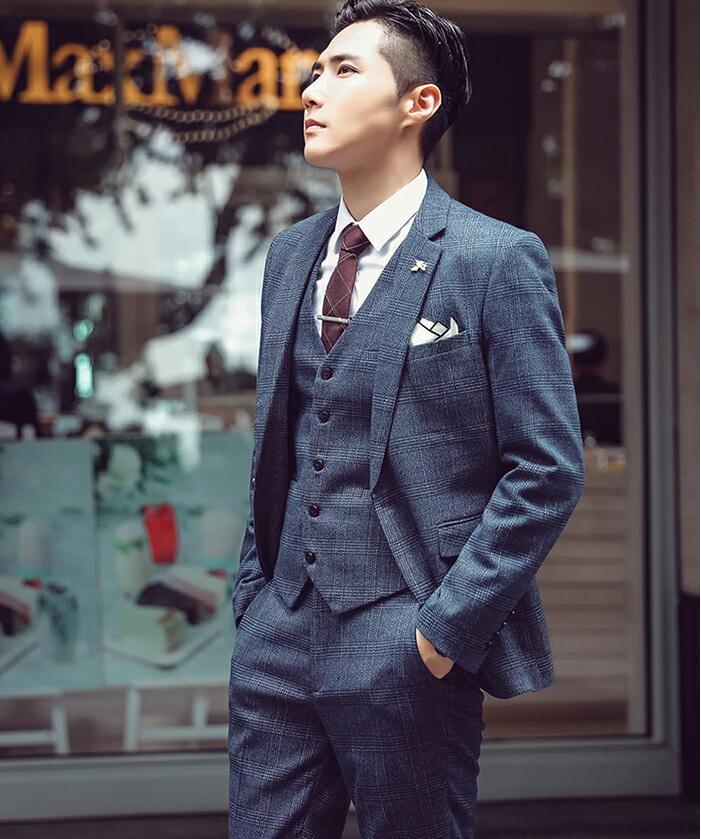 メンズスーツ 2点セット 上下セット 男性用スーツ 2ピーススーツオフィス ビジネス セレモニー フォーマル スリム パーティー 格好いい スーツ サラリーマン 結婚式 卒業式 高品質紳士服 二次会 通勤 ジャケット+パンツ チェック柄 30代40代 M L XL 2XL 3XL 4XL 3色