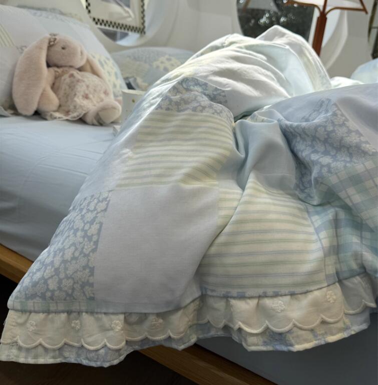 送料無料 寝具カバーセット 掛け布団カバー 布団カバーセット フラットシーツ/ボックスシーツ韓国風 防..