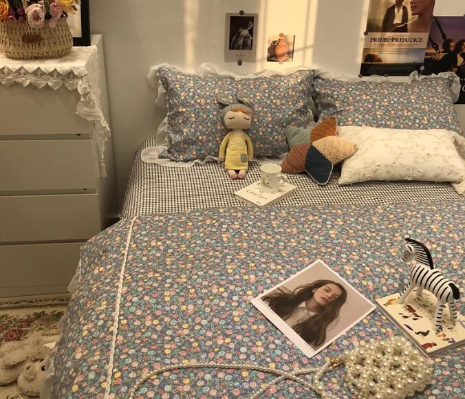 送料無料 寝具カバーセット 掛け布団カバー 布団カバーセット フラットシーツ/ボックスシーツ韓国風 防..