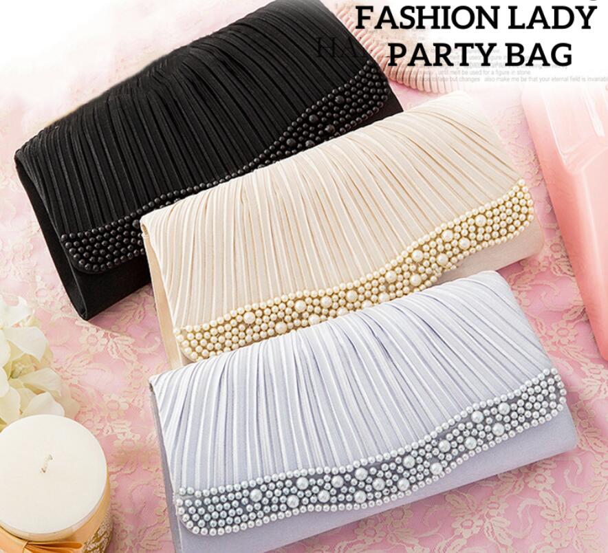 レディースバッグ パーティーバッグ 3色 おしゃれ パール 宴会 披露宴 結婚式バッグ ハンドバッグ クラッチバッグ サブバッグ チェーン付き エレガント 高級感 お呼ばれ 入学式 卒業式 謝恩会 二次会 フォーマルバッグ 13＊5＊26