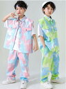 送料無料 お揃い 迷彩 ダンス 練習着 セットアップ 子供服 カラフル キッズダンス衣装 韓国風 k-pop かっこいい 子供ダンス 衣装 男の子 女の子 ダンス衣装 セットアップ キッズ服 ベスト ショートパンツ ロングパンツ 発表会 舞台 演出服 男女兼用 グリーン 120-180cm