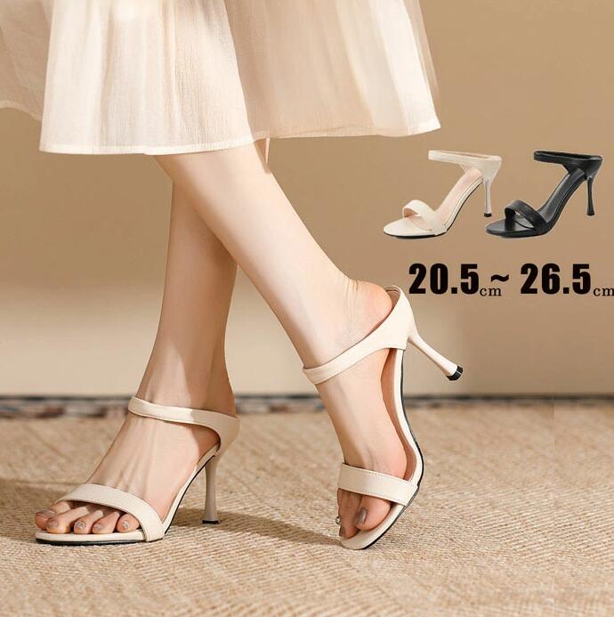 送料無料 サンダル Wストラップ レディース 5/7/8.5cm ヒール 高め オシャレサンダル 脚長 歩きやすい おしゃれサンダル 春 夏 きれいめ 美脚サンダル ヒールサンダル サマーサンダル 夏サンダル ブラック ベージュ レディースサンダル歩きやすい 20.0~26.5