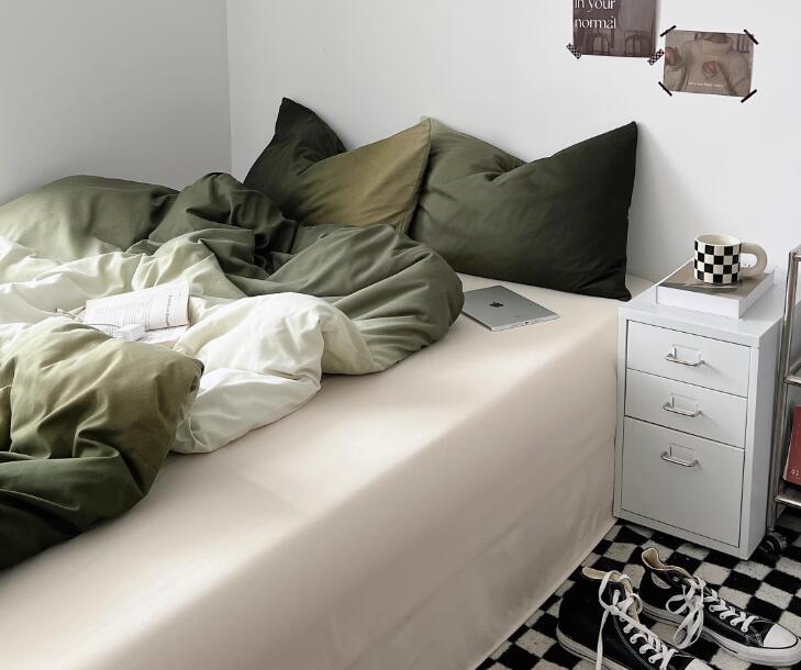 送料無料寝具カバーセット 掛け布団カバー 布団カバーセット フラットシーツ/ボックスシーツ韓国風 防..