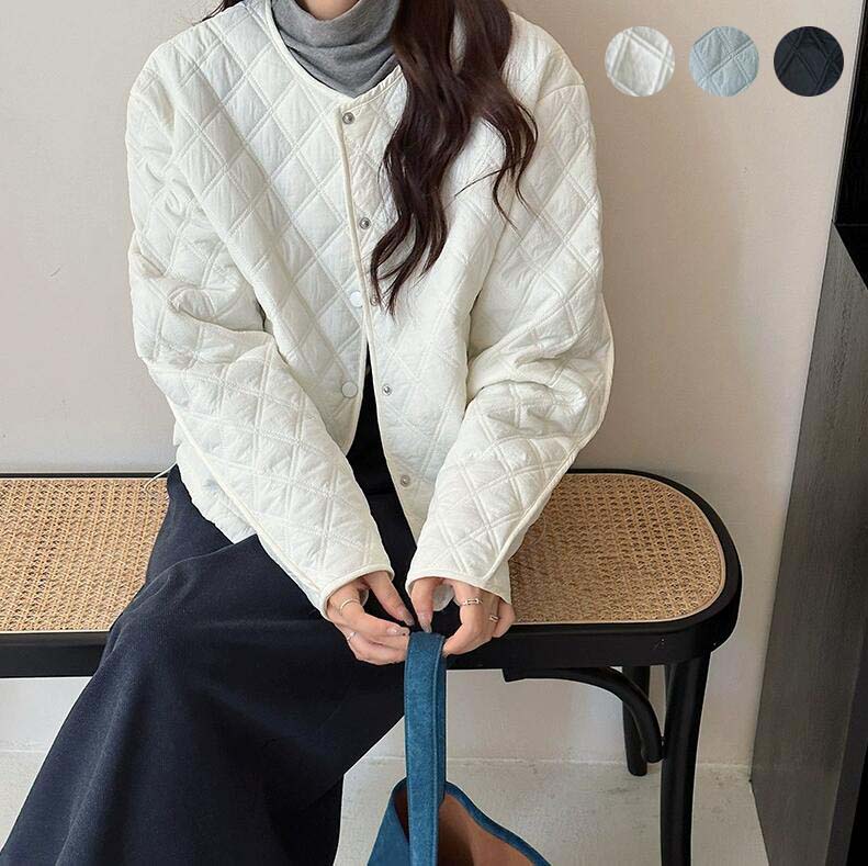 Rakuten - 送料無料 中綿コート 新品 カジュアル 冬服 暖かい スリム 大人 ショートコート 中綿 ジャケット コート アウター きれいめ ジャンパー 着痩せ ショート丈 防寒 通勤 おしゃれ 大きいサイズ 体型カバー レディース 厚手 軽い 中綿コート 50代 30代 40代