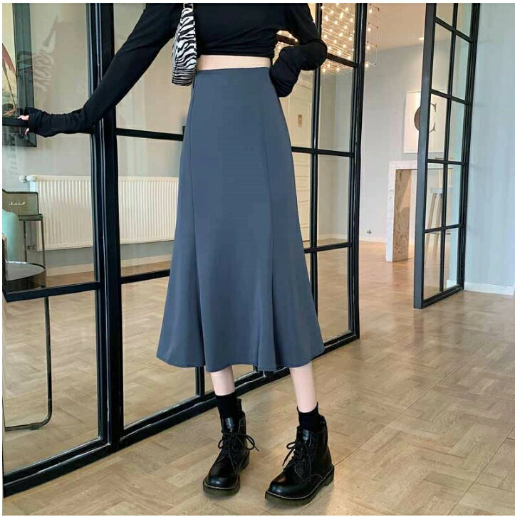 送料無料 ロング丈スカート マーメイドスカート タイトスカート 黒 ロングスカート レディース フレア 秋 スカート ミモレ ハイウエスト ボトムス マキシスカート ウエストゴム フレア ミモレ丈 着やすい ロングスカート スカート 大きいサイズ 春秋 着痩せ ブラック ブルー