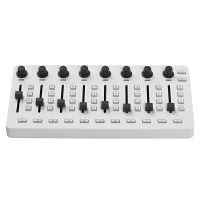 MIDIコントローラー、MIDI コントロール MIDI ミキシングコンソール 43 ボタン 8 ノブ 8 プッシュボタン BT 接続バッテリー/Type-C 電源 USB MIDI コントローラーミキサー、ほとんどの電子音響楽器用