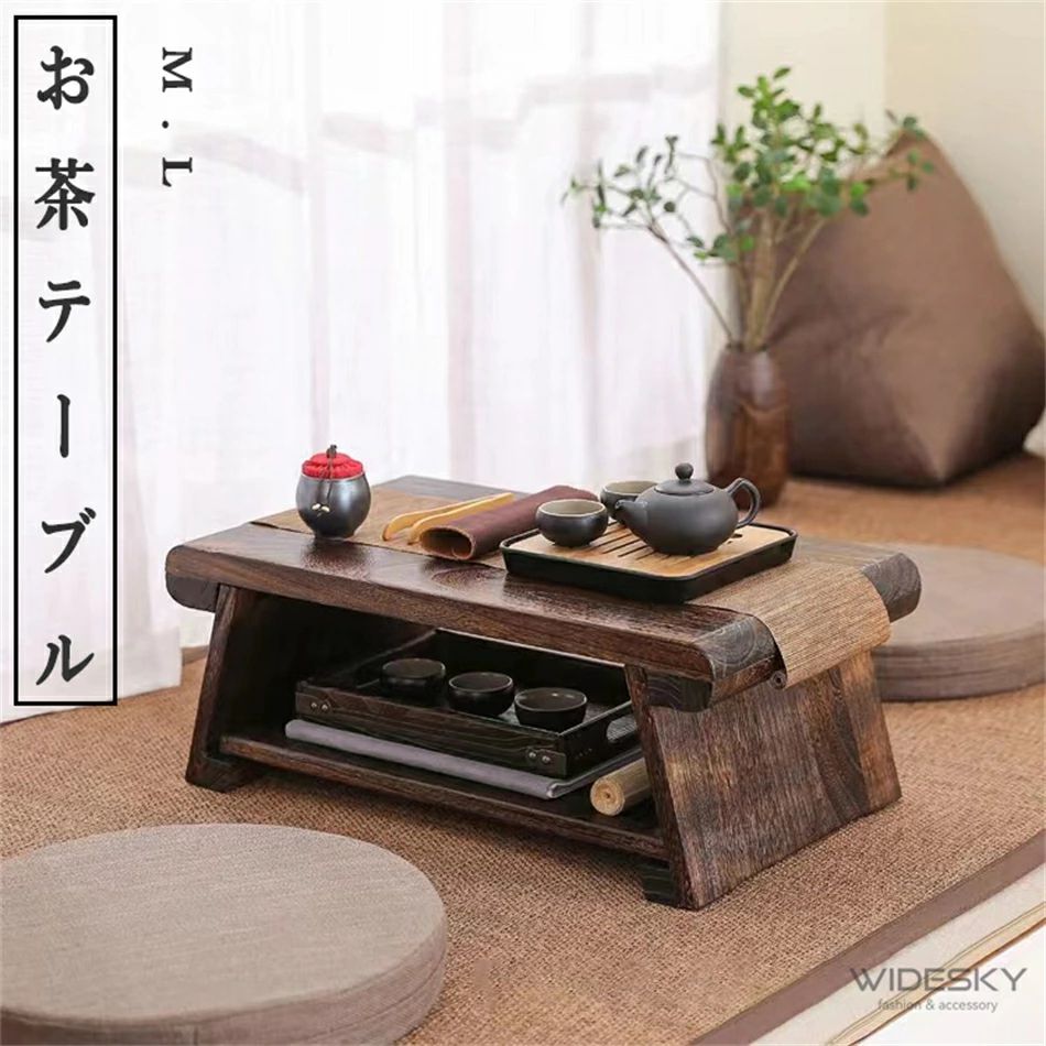実木茶テーブル木製テーブル ローテーブル木製 座卓 お茶テーブル 長方形テーブル シンプル 和風 座敷 茶 テーブル