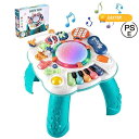 音楽おもちゃ 子供 ミュージカルテーブルおもちゃ 多機能 ピアノ 楽器玩具 アクティビティテーブルのおもちゃを学び おしゃべり電話 幼児 子ども