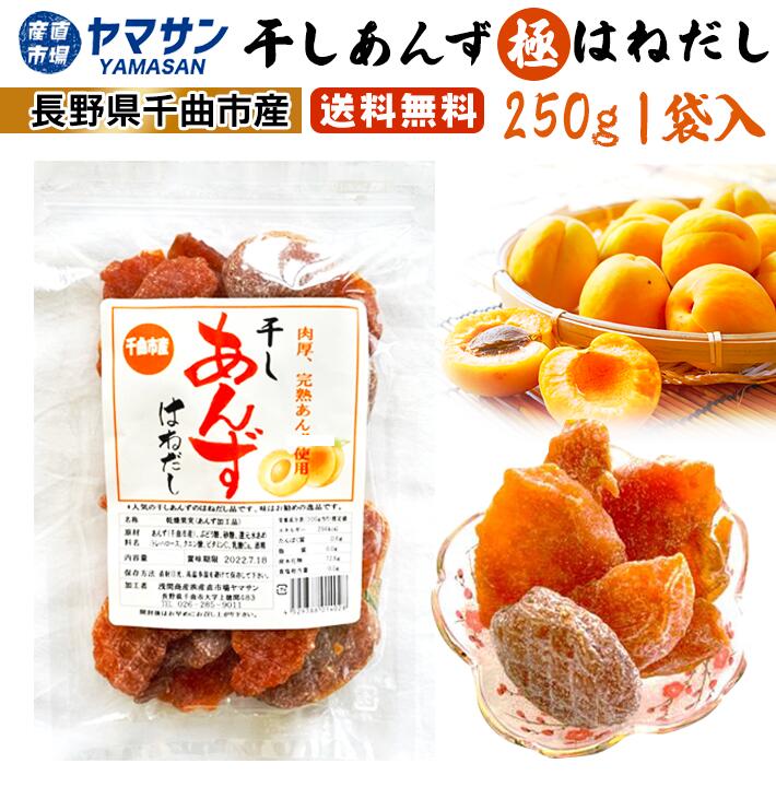 【送料無料】千曲市産 干しあんず 極 はねだし 訳あり お買い得品 国産 干し杏 大容量 250g 半生 セミドライタイプ ドライアプリコット ドライフルーツ 長野県産 信州みやげ 長野 土産 産直市場ヤマサン ドライあんず 信州あんず 杏ドライ国産のサムネイル