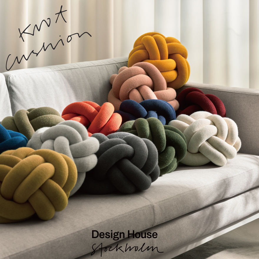 Design House Stockholm KNOT ノット クッションDesigned by ラグンへイズル・シグルザルドッティル ファブリック 座布団 北欧 デザインハウス ストックホルム 紐 球体 ボール