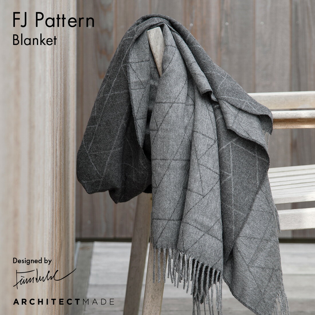 楽天Shinwa Shop 楽天市場店【クーポン使用不可】ARCHITECTMADE アーキテクトメイド FJ Pattern Throw ストール W130cm×L200cm フィンユール Finn Juhl ベビーアルパカ