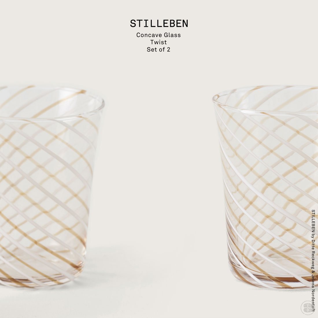 STILLEBEN Concave Glass Twist 2個セット スティルレーベン コンケーブグラス ガラス タンブラー