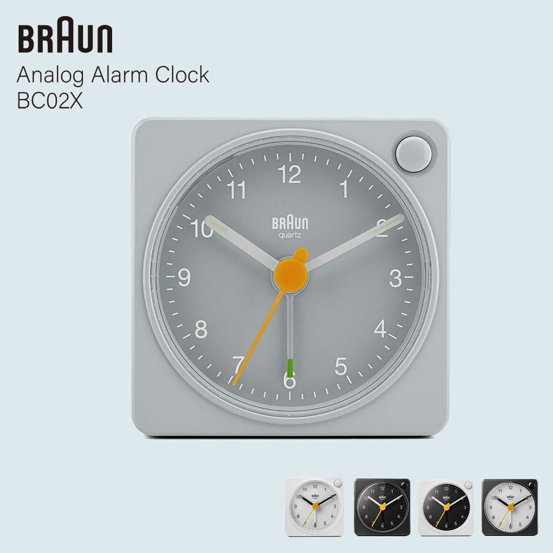 BRAUN ブラウン Analog Alarm Clock BC02X アナログアラームクロック 置き時計 目覚まし時計 スヌーズ ミニマル デザイン 1