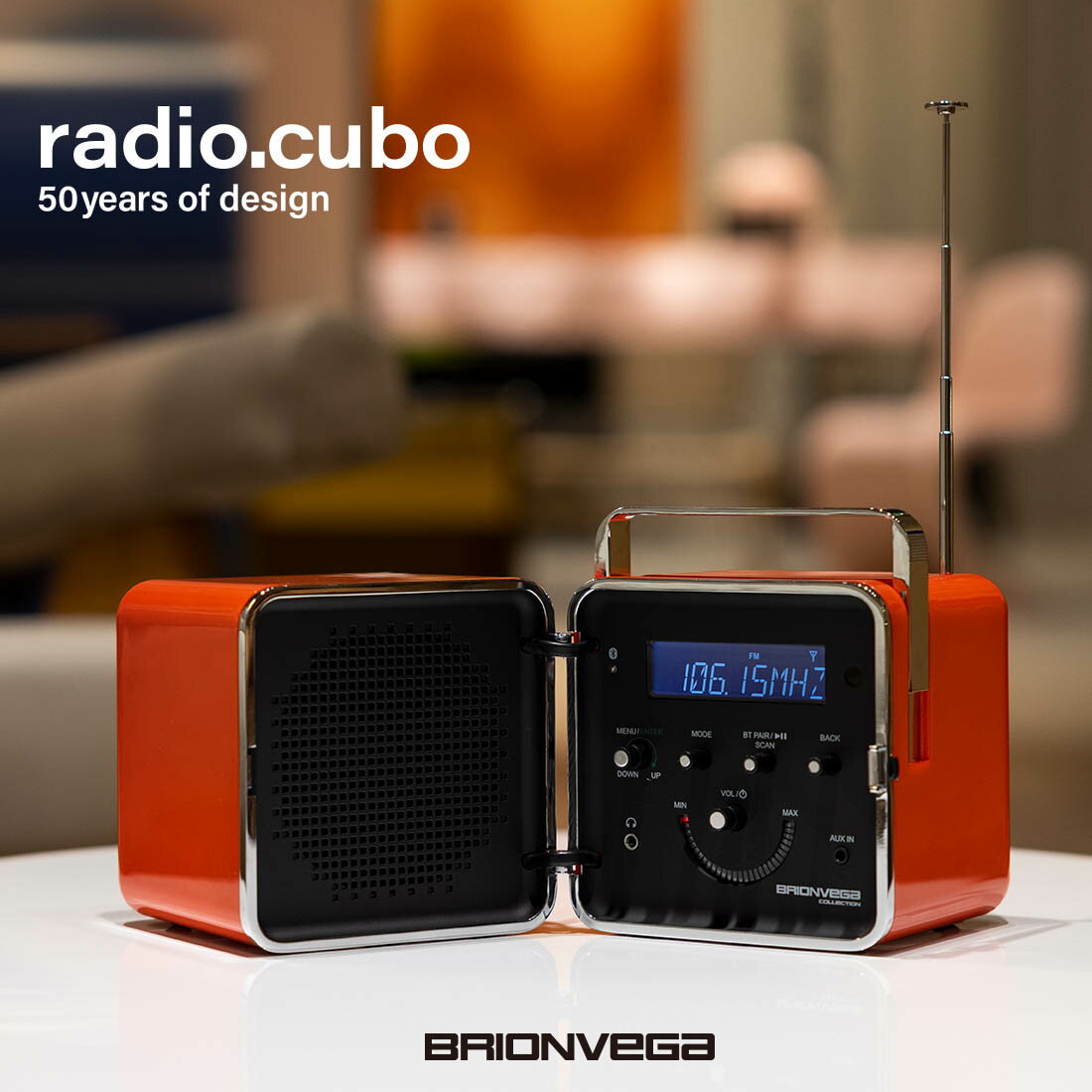 BRIONVEGA ֥ꥪ٥ radio.cubo 饸塼 50ǯǥ ݡ֥ ǥ Bluetooth ż ⥳ ޥ륳̡ 㡼ɡåѡ