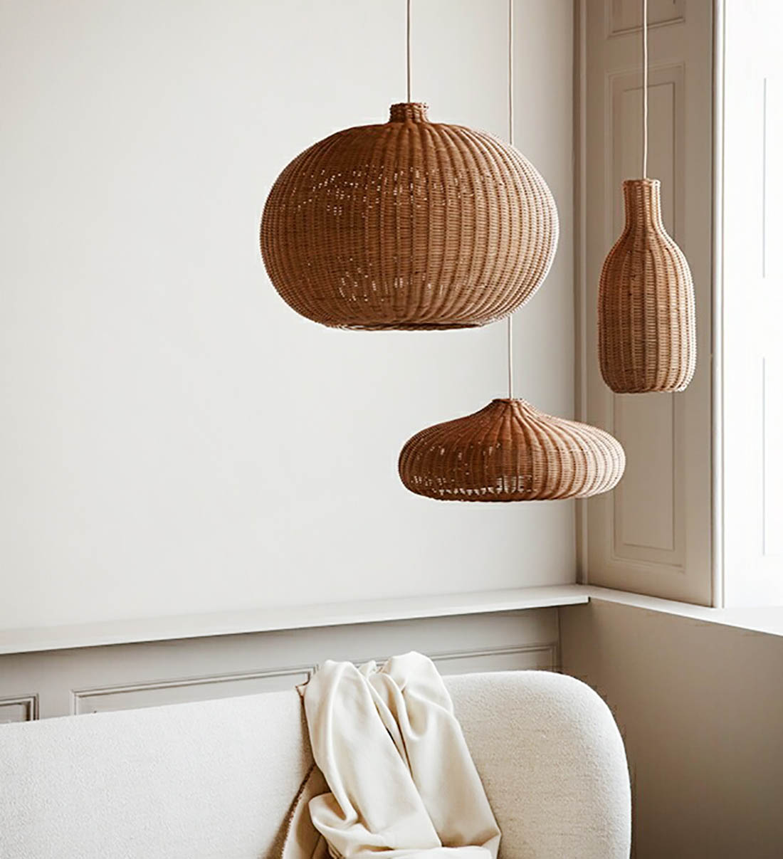 ferm LIVING ファームリビング ブレイデッドランプシェード ディスク Braided Lampshade 照明 ペンダント コンセント ランプ 3