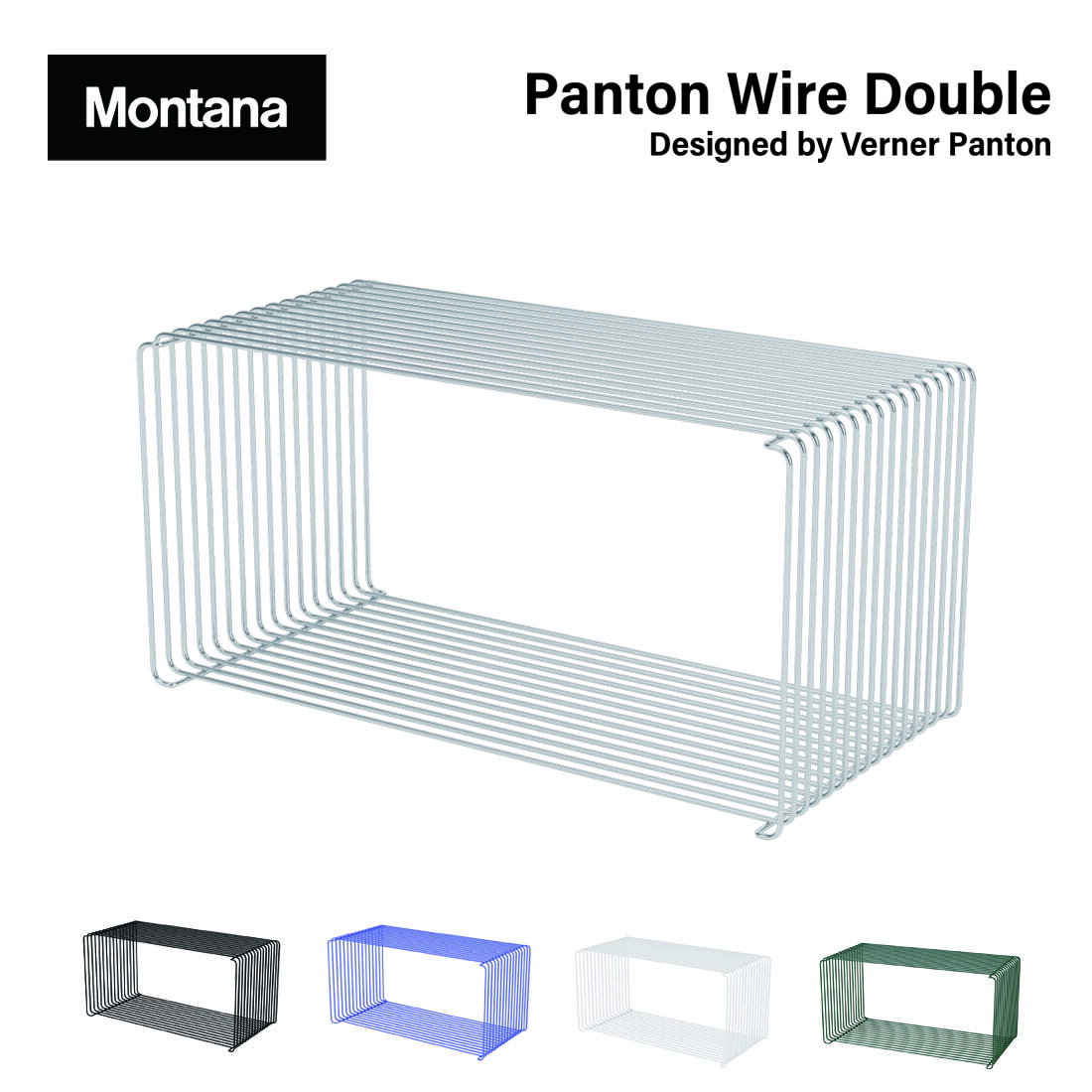 Montana モンタナ Panton Wire パントンワイヤー シェルフ ダブル 6111T_38 ヴァーナー・パントン Verner Panton