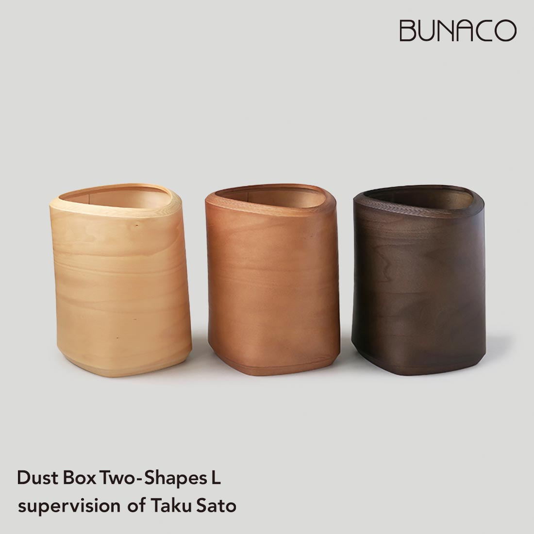 bunaco ブナコ Dust Box Two Shapes Lサイズ 佐藤卓 ダストボックス ゴミ箱 青森 ブナ 天然素材 国産 ギフト