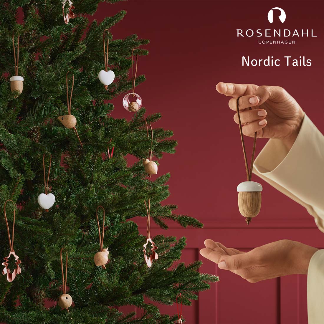 ROSENDAHL COPENHAGEN Nordic Tails クリスマス オーナメント ローゼンダール コペンハーゲン ノルディックテイルズ フクロウ スパロー ドングリ バスケット 北欧 デン