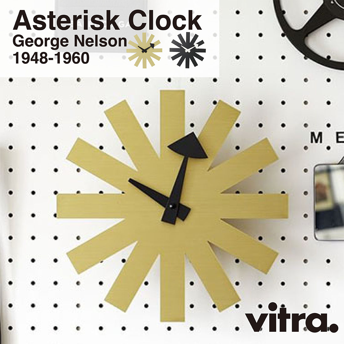 アスタリスククロック 【店舗クーポン発行中】vitra ヴィトラ Asterisk Clock アスタリスククロック Wall Clocks ウォールクロック GeorgeNelson ジョージ・ネルソン 時計 掛時計 インテリア 北欧 スイス