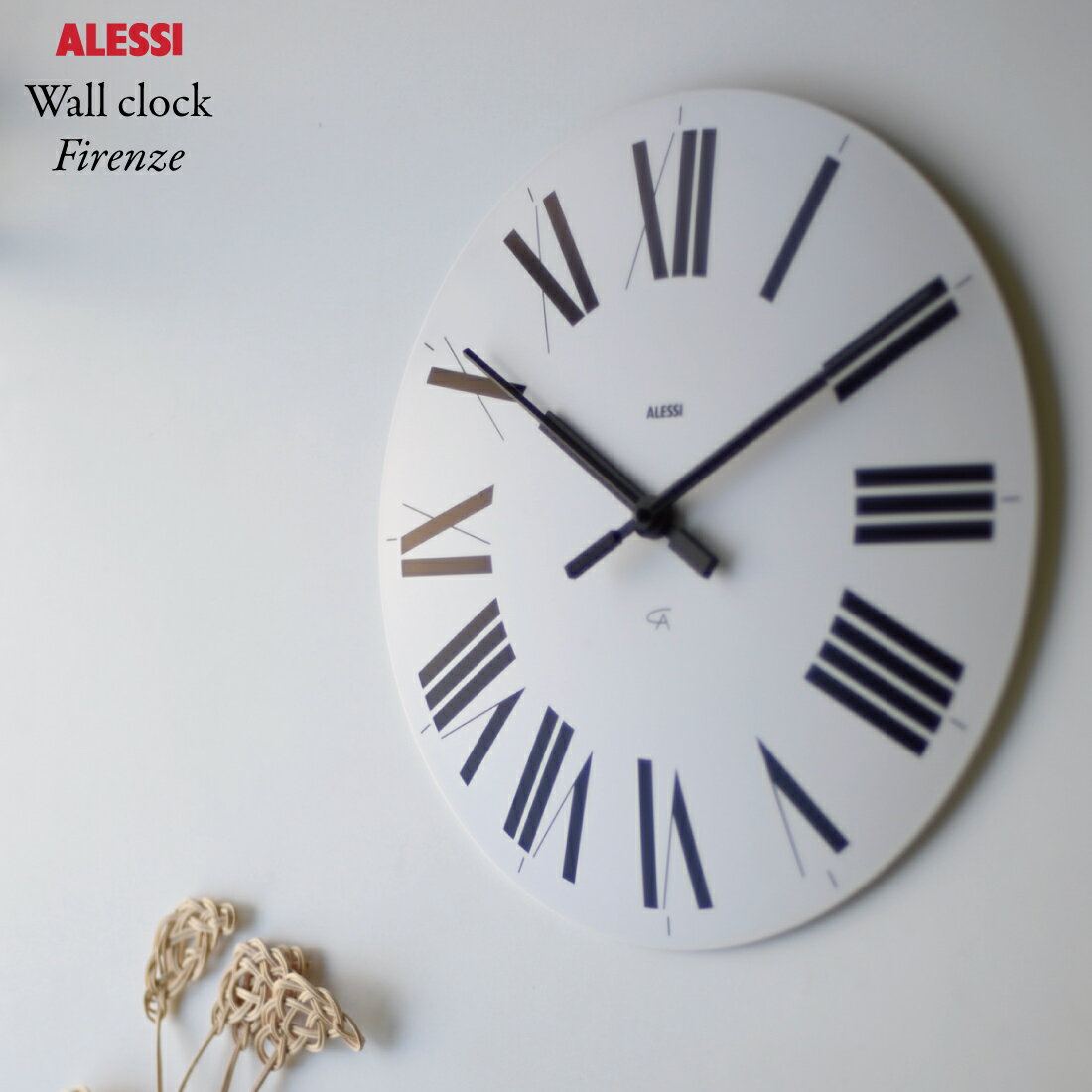 【店舗クーポン発行中】Alessi アレッシィ Firenze Wall clock フィレンツェ ウォールクロック 壁掛け時計 Achille Castiglioni アッキーレ カスティリオーニ Pier Giacomo Castiglioni ピア ジャコモ カスティリオーニ