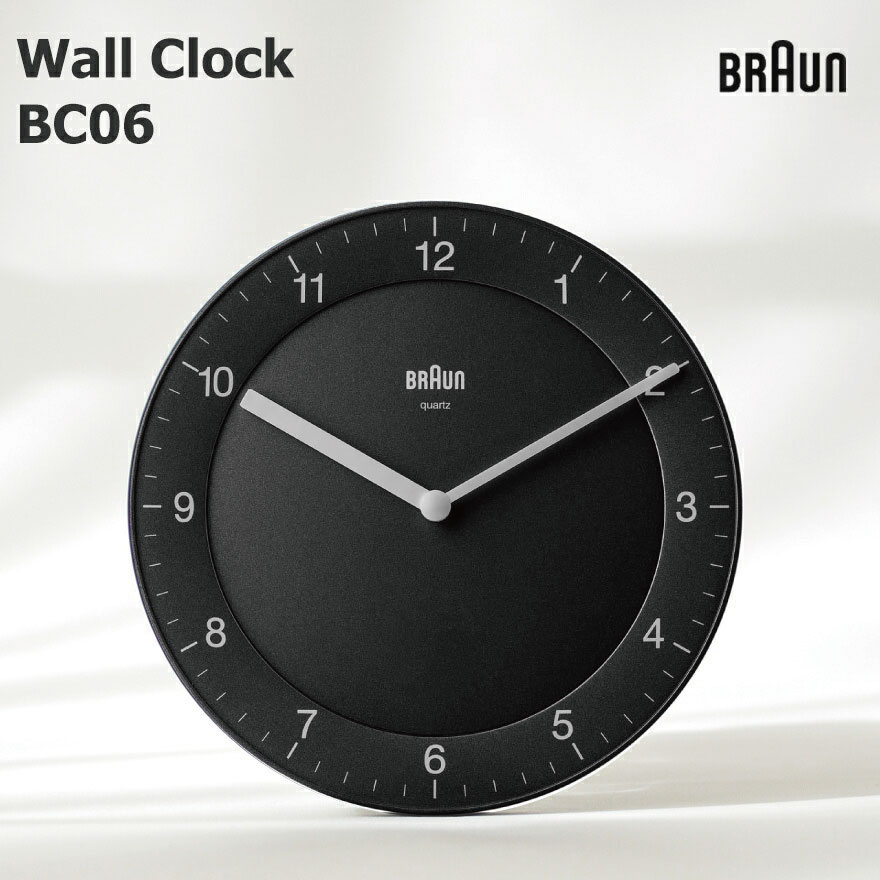 BRAUN　Wall Clock 《BC06Bブラック》《BC06Wホワイト》 BRAUN /ブラウン/壁掛け時計/ウォッチ/WATCH/北欧/デンマーク/ローゼンダール/アラーム