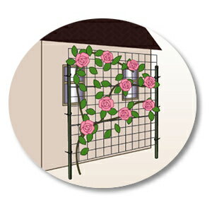 タカショー　ガーデンフラワーフェンス　「スチールミニフェンス　（D）」　5個セット　庭用スチール製花壇フェンス　可愛いお庭にデコレーション♪