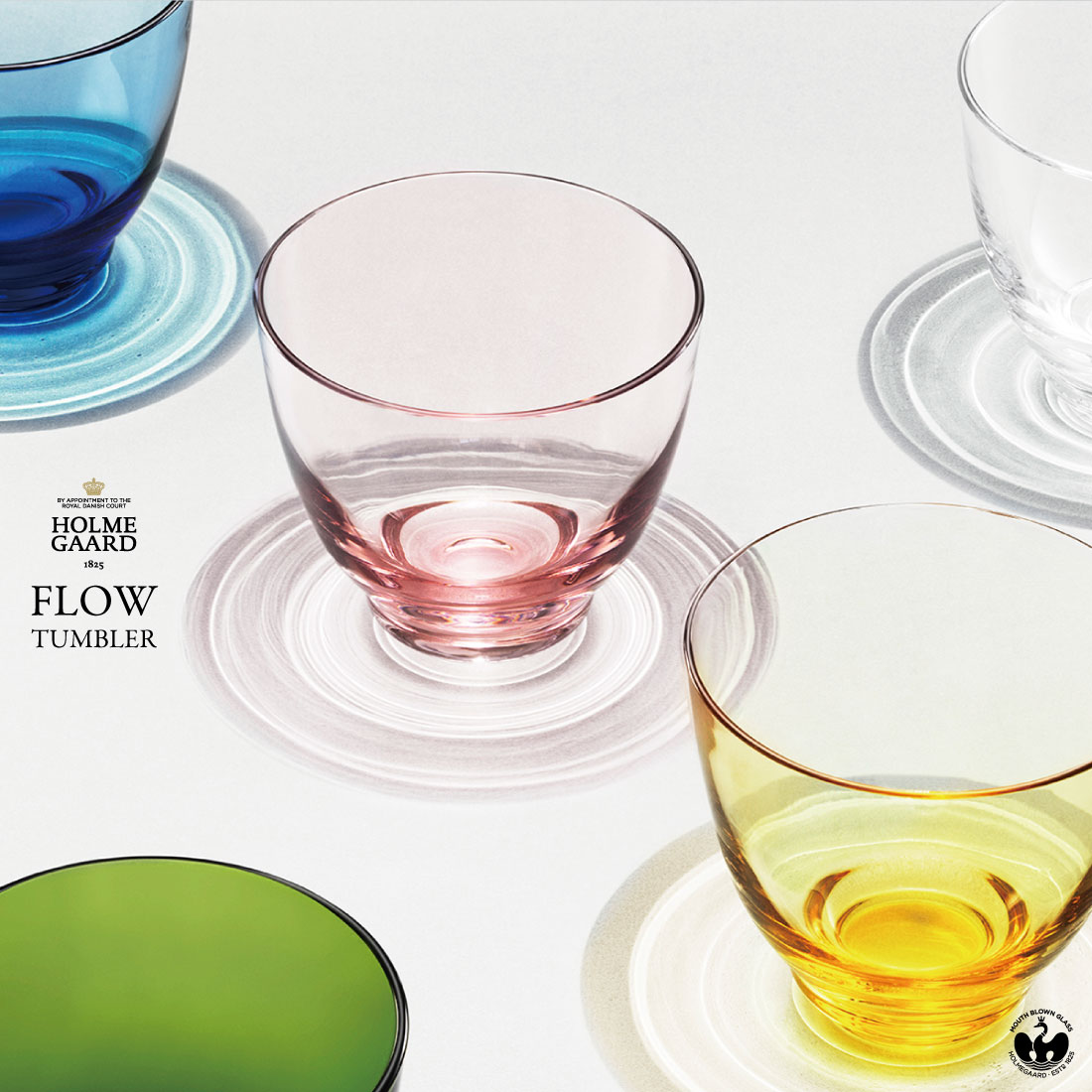 HOLMEGAARD ホルムガード FLOW Tumbler 350ml フロー タンブラー 吹きガラス 無鉛ガラス グラス Mouth-blow glass 北欧 デンマーク 王室御用達 フロウ