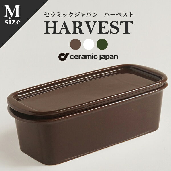 ceramic japan　HARVEST CONTAINERS キャニスター Mサイズ　ハーベスト セラミック・ジャパン 保存容器/スタッキング/電子レンジ可/保存/半磁器/荻野克彦