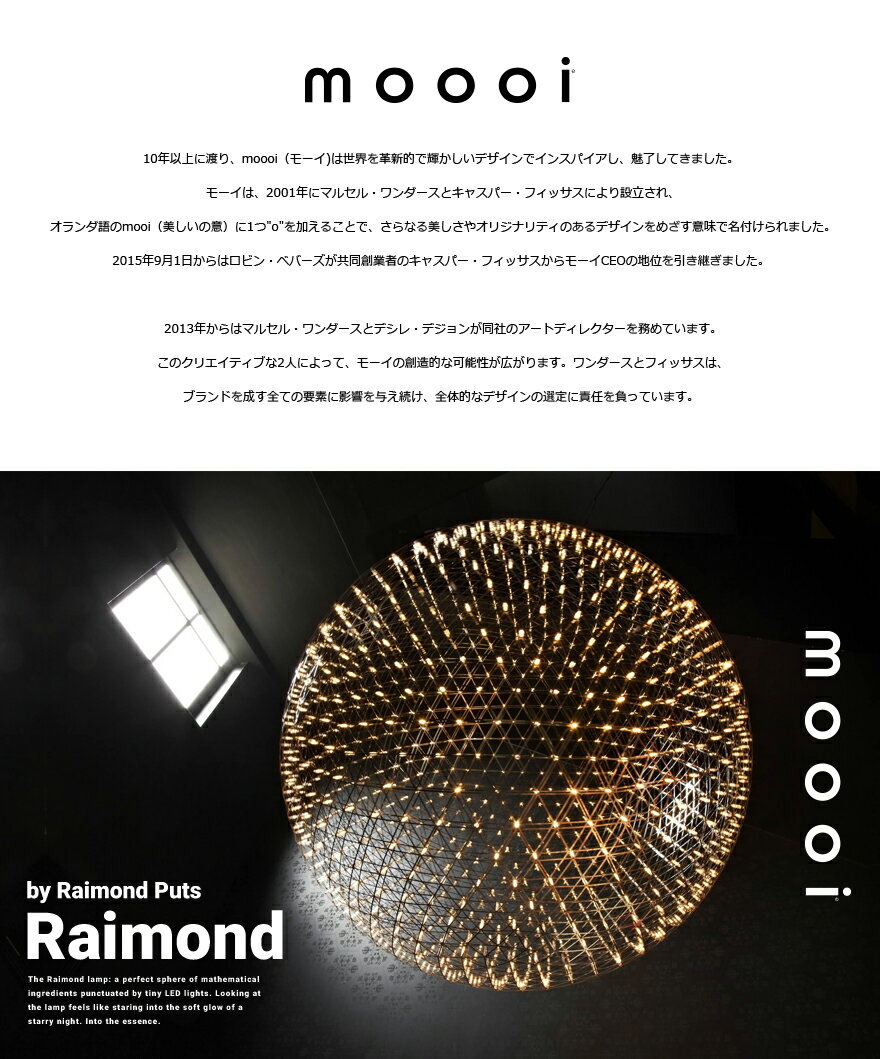 【代引不可】【moooi/モーイ】レイモンド　R89Raimond Puts/SFHL-RAIMOND-R89/ステンレス/天井照明/球状/半透明【クーポン不可】【RCP】