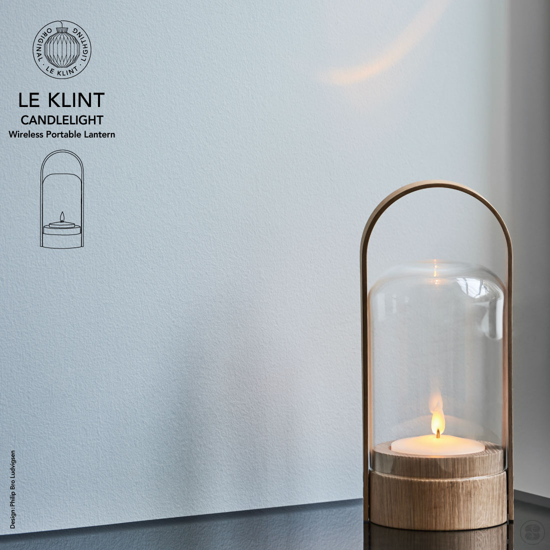 LE KLINT レクリント レ・クリント CANDLELIGHT Wireless Portable Lantern Philip Bro Ludvigsen レクリント キャンドルライト ワイヤレス ポータブル ランタン フィリップ・ブロ・ルドゥヴィセン 照明 LED 北欧 デンマーク