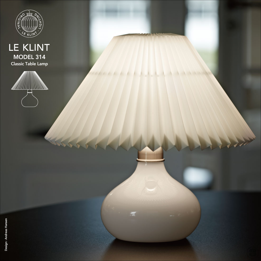 LE KLINT MODEL314 CLASSIC Table Lamp Andreas Hansen レ・クリント モデル314 クラシック テーブルランプ アンドレアス・ハンセン 卓上照明 LED 北欧 デンマーク