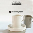 ceramic japan　moderato モデラート hi-cup & saucer ハイカップ＆ソーサー セット 200ml セラミック・ジャパン/カフェ/コーヒー/ブランチ/来客/陶器/磁器/荻野克彦