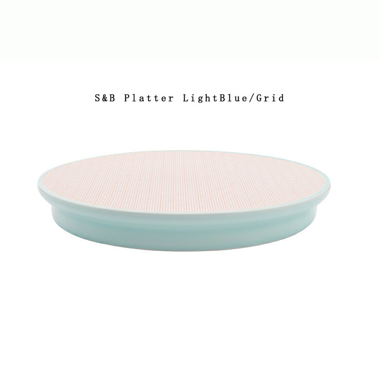 有田焼/磁器　1616/arita japan S&B　Platter　LightBlue×Grid S&B Platter ライトブルー×グリッド ショルテン ＆ バーイングス　デザインS&B/皿/plate/百田陶園/platter