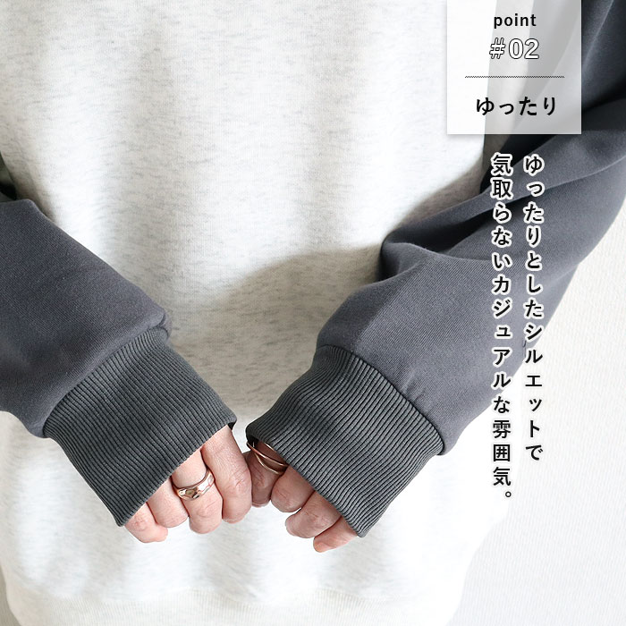 【40％OFF→1794円！クーポンで！】 トレーナー レディース トップス スウェット ラグラン 長袖 春 秋 黒 白 シンプル カジュアル おしゃれ [郵3]^t1136^ 3