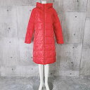 【7/21限定!3点60%OFF!2点半額!】 ダウンコート レッド アウター レディース 中綿 あたたかい ロングコート 極暖 フード 送料無料 ^u481^ セール