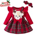 ベビー ワンピース ロンパース クリスマス 女の子 サンタドレス キッズ 子供 ヘアバンド付き 3点セット 秋冬 サンタ衣装 クリスマス コスプレ コスチューム...