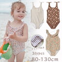 ベビー水着 キッズ オールインワン キャップつき 2点セット ロンパース 女の子 UVカット ラッシュガード キッズ 子供 ベビー服 赤ちゃん 水着 キッズ水着...