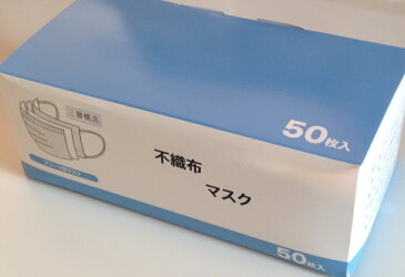 （代引き発送不可）在庫有り即納 マスク不足解消へ 海外メーカから緊急輸入 数量限定 レギュラーサイズ ノーズワイヤ付き　三層不織布マスク 50枚入り