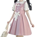 【新発売記念価格!】JK 制服 女子制服 3点セット シャツ ジャンパースカート 蝶結び コスプレ レディース 学園祭 文化祭 仮装 コスチューム