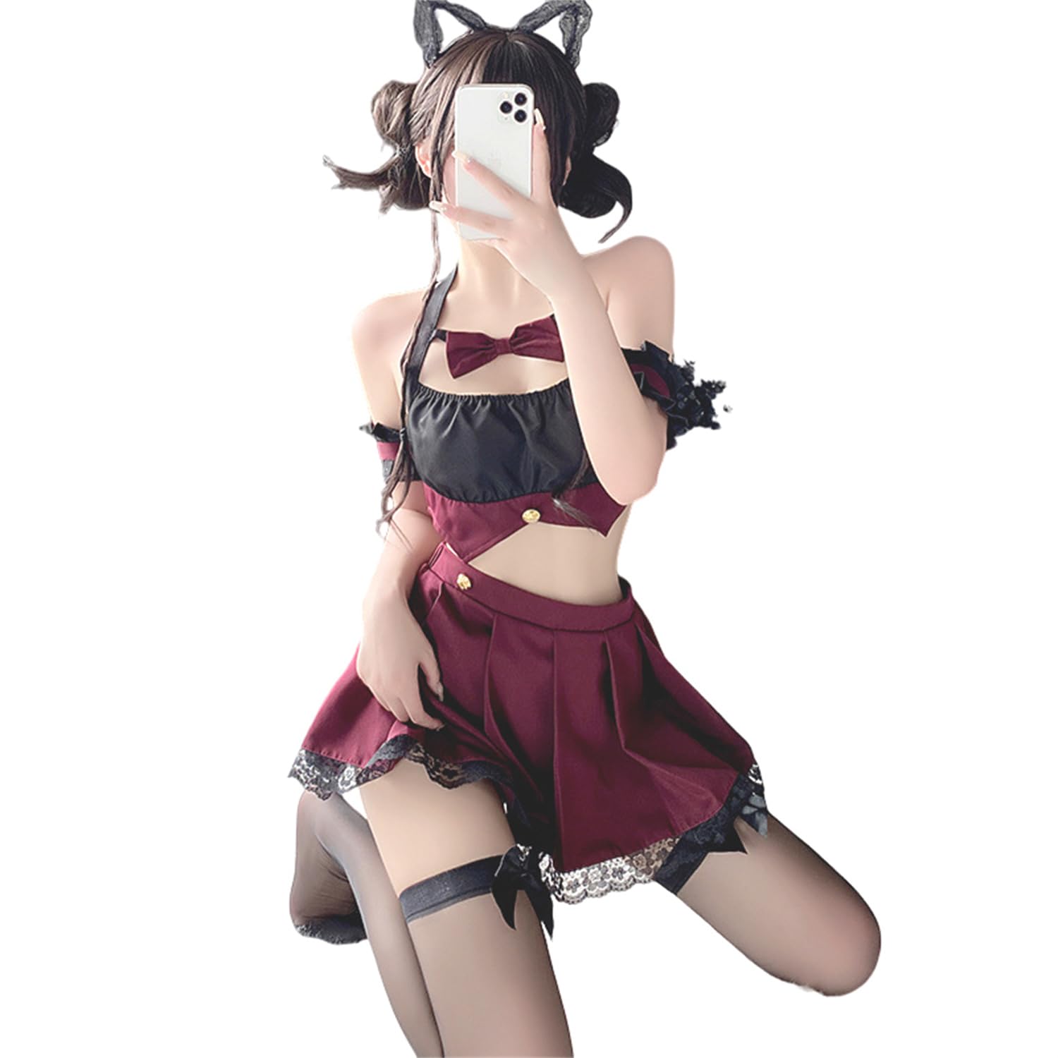 セーラー服 コスプレ セット セクシー 仮装 透け透け 半袖 へそ出し フリーサイズ 2点セット セクシー かわいい ミニ ミニスカート 蝶ネクタイ 学生服 コスプレ 人気 ハロウィン 衣装