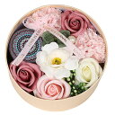 【新発売限定記念価格!】ソープフラワー ローズ ポータブルフラワーバスケット 花束 ギフトプレゼント スタンディング バラ 花 誕生日 お祝い 記念日 母の日 ...