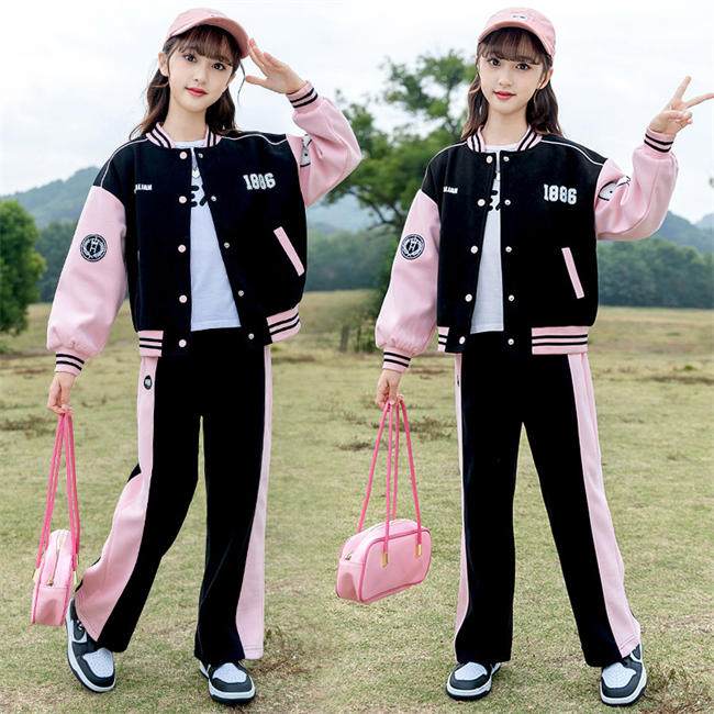 楽天ShinySelect【在庫処分価格】子供服 女の子 ジャージ セットアップ 上下セット トレーニングウエア 運動着 ルームウェア 長袖 ジップアップ パーカー ロングパンツ 2点セット ダンス衣装 おしゃれ 春秋 通学 110 120 130 140 150 160 キッズ 子供服セット スポーツウェア