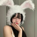 【在庫処分価格】ハロウィン クリスマス うさぎ コスプレ かぶりもの ラビット イースター グッズ レディース 動物 アニマル 衣装 ホワイト ウサギ バニー もふもふうさたん