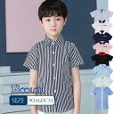 【最大P57倍,実質1701円 8/11 まで】男の子 フォーマル 半袖 シャツ キッズ 子供 シャツ 単体 男の子 襟付き シャツ 男の子 シャツ フォーマル 黒 140 半袖 半袖 白 黒 フォーマル シャツ